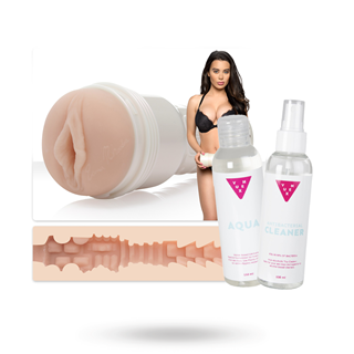 Lana Rhoades Destiny Med Vuxen Aqua Glidmedel 150 Ml & Vuxen Toy Cleaner 150ml Kit