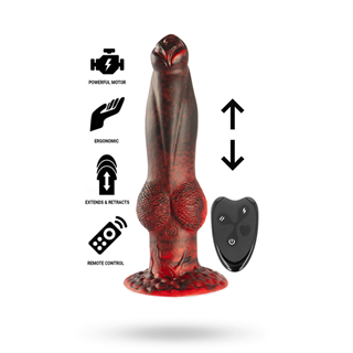 Titan In Flames Dildo With Remote 22,5 Cm